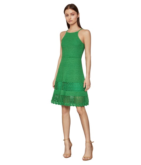 Imbracaminte femei bcbgmaxazria knit fit-and-flare dress vibrant green