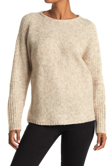 Imbracaminte femei max studio ribbed knit pullover sweater hoatmeal