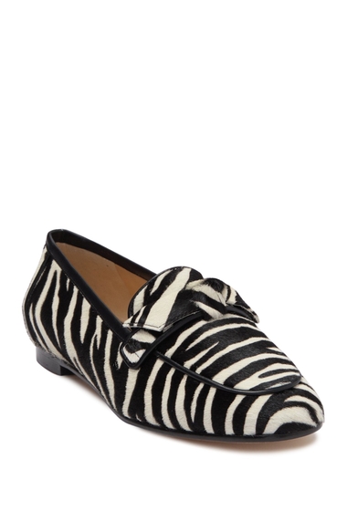 Incaltaminte femei alexandre birman becky pipe genuine calf hair zebra print loafers zebra black