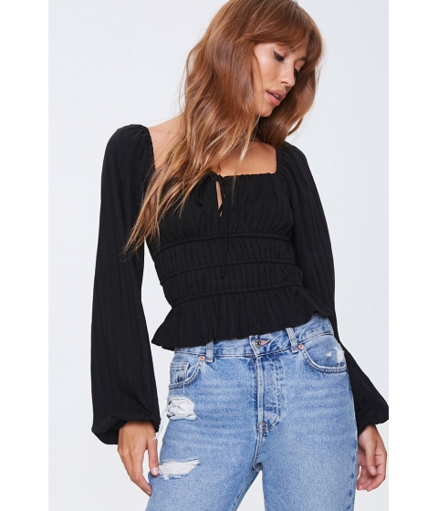 Imbracaminte femei forever21 tiered peasant top black