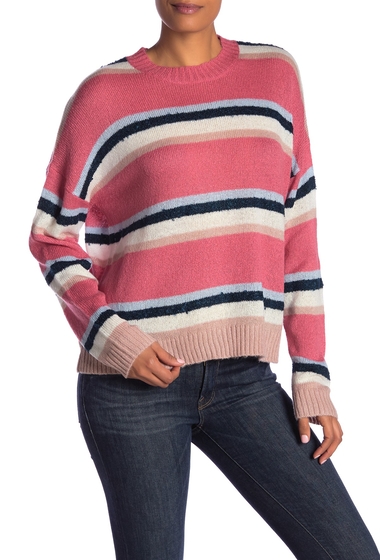 Imbracaminte femei abound knit stripe sweater coral faded mckay stripe