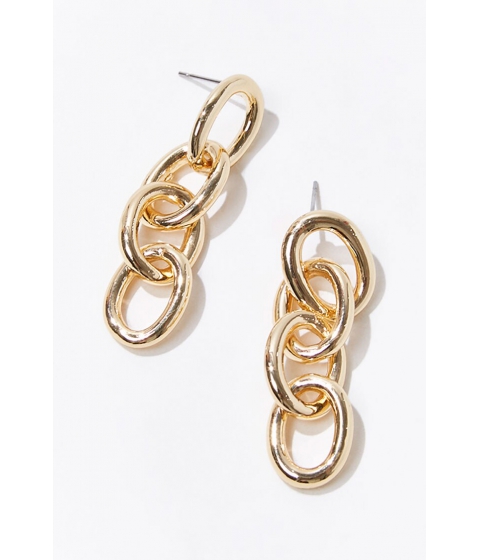 Bijuterii femei forever21 curb chain drop earrings gold