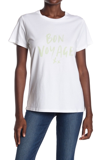 Imbracaminte femei charlie holiday bon voyage crew neck graphic t-shirt white