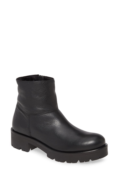 Incaltaminte femei aquatalia jayla short faux fur lined leather boot blackblack