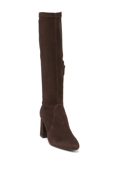 Incaltaminte femei aquatalia phillina tall leather block heel boot espresso