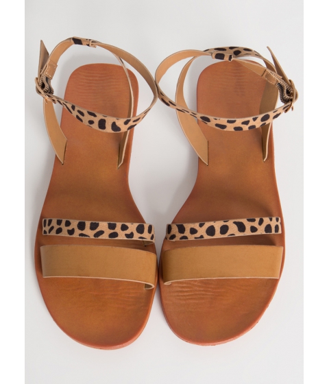 Incaltaminte femei cheapchic spotted out and about strappy sandals tan