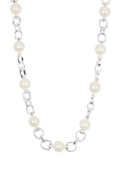 Bijuterii femei lauren ralph lauren synthetic pearl link collar necklace pearl
