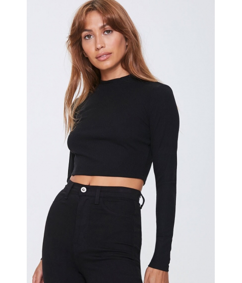 Imbracaminte femei forever21 ribbed caged-back top black