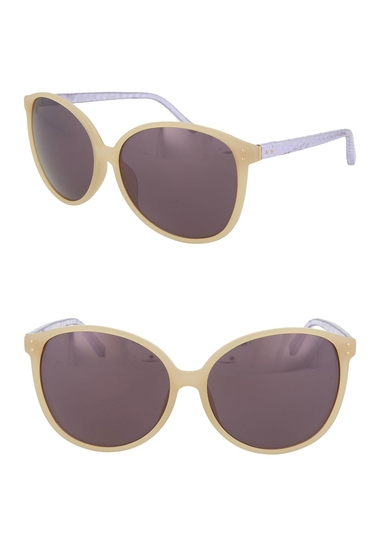 Ochelari femei linda farrow 61mm oversized round sunglasses matte shell grey lav