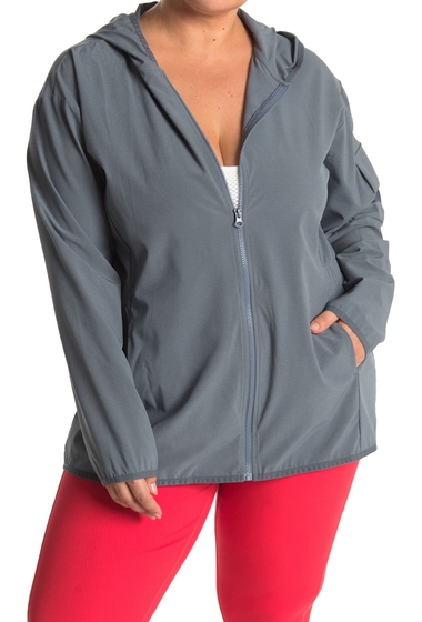 Imbracaminte femei z by zella urban trail hooded jacket plus size blue weather