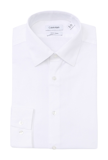 Imbracaminte barbati calvin klein stretch slim fit dress shirt white
