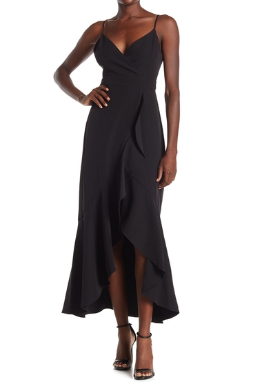 Imbracaminte femei laundry by shelli segal ruffled sleeveless highlow maxi dress black