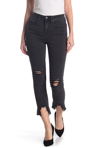 Imbracaminte femei vigoss ace high rise deconstructed skinny jeans washed bla