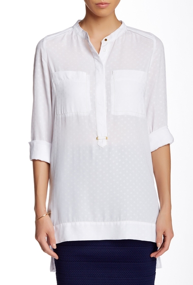 Imbracaminte femei vertigo long sleeve polka dot blouse white